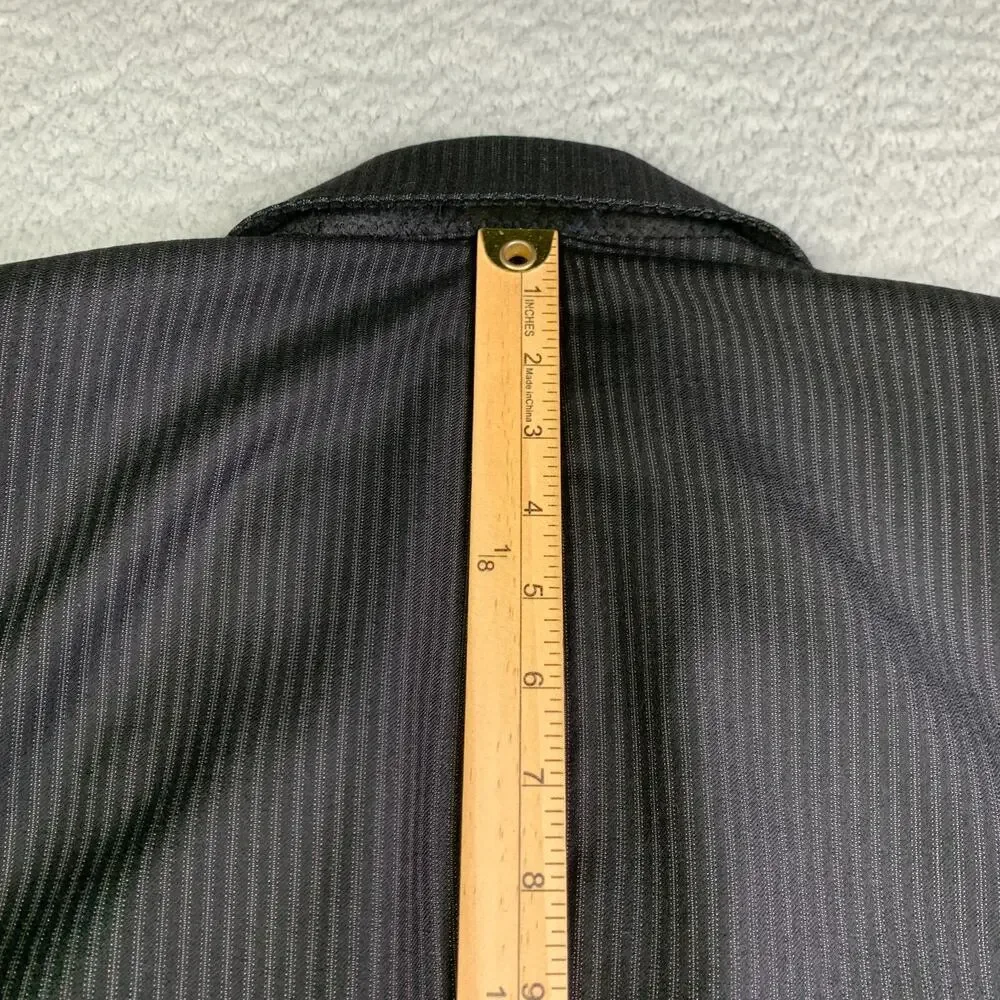 Daniel Cremieux Loro Piana Suit Jacket 42L Black Striped Mens